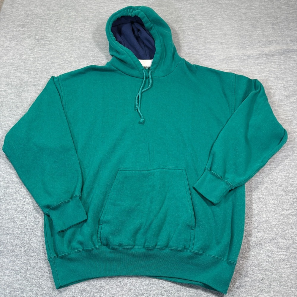 MacGregor Hoodie Men XL Green Pullover Lined Vintage 90s Hooded Sweatshirt‎